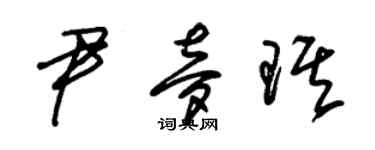 朱锡荣尹梦琪草书个性签名怎么写