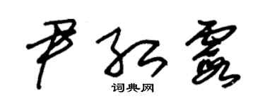 朱锡荣尹红霞草书个性签名怎么写
