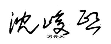 朱锡荣沈峻熙草书个性签名怎么写
