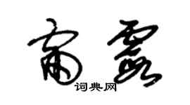 朱锡荣雷霞草书个性签名怎么写