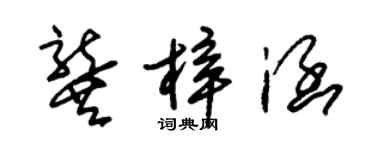 朱锡荣龚梓涵草书个性签名怎么写