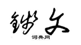 朱锡荣钱文草书个性签名怎么写