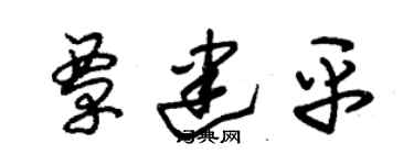 朱锡荣覃建平草书个性签名怎么写