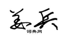 朱锡荣姜兵草书个性签名怎么写