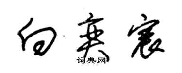 朱锡荣向奕宸草书个性签名怎么写