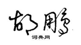 曾庆福胡鹏草书个性签名怎么写