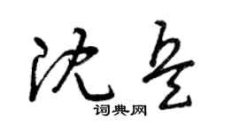 曾庆福沈兵草书个性签名怎么写