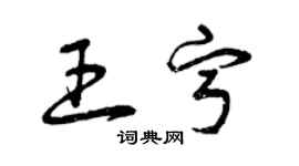 曾庆福王宁草书个性签名怎么写