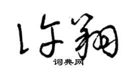 曾庆福许翔草书个性签名怎么写
