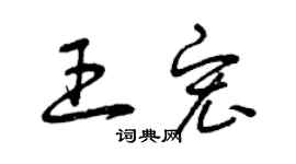 曾庆福王宏草书个性签名怎么写