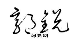 曾庆福郭锐草书个性签名怎么写