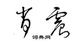 曾庆福肖震草书个性签名怎么写