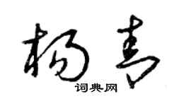曾庆福杨青草书个性签名怎么写