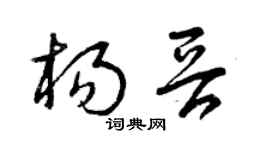 曾庆福杨晋草书个性签名怎么写