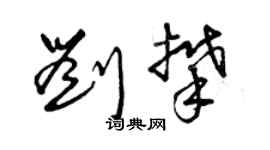 曾庆福刘攀草书个性签名怎么写