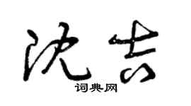 曾庆福沈吉草书个性签名怎么写