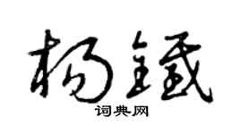 曾庆福杨铁草书个性签名怎么写