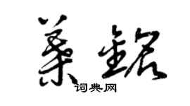 曾庆福叶铭草书个性签名怎么写