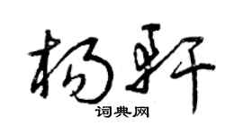 曾庆福杨轩草书个性签名怎么写