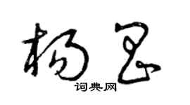 曾庆福杨昌草书个性签名怎么写