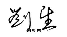 曾庆福刘望草书个性签名怎么写