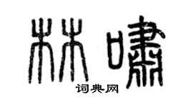曾庆福林啸篆书个性签名怎么写