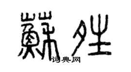 曾庆福苏晴篆书个性签名怎么写