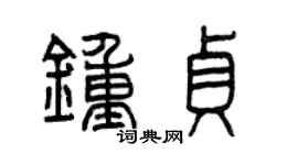 曾庆福钟贞篆书个性签名怎么写