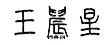 曾庆福王晨星篆书个性签名怎么写