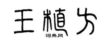 曾庆福王植方篆书个性签名怎么写