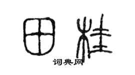 陈声远田桂篆书个性签名怎么写