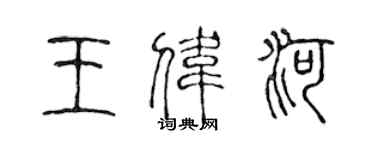 陈声远王伟河篆书个性签名怎么写