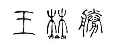 陈声远王林胜篆书个性签名怎么写