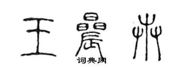 陈声远王晨卉篆书个性签名怎么写