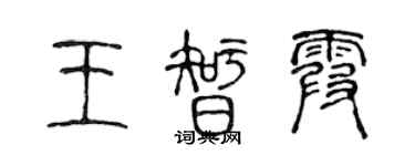 陈声远王智霞篆书个性签名怎么写