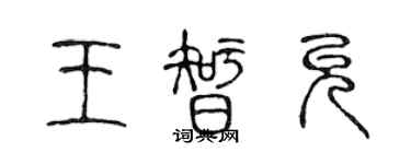 陈声远王智允篆书个性签名怎么写