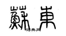 曾庆福苏东篆书个性签名怎么写