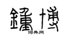 曾庆福钟博篆书个性签名怎么写