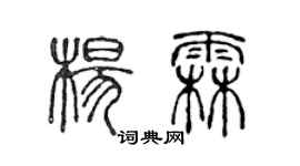 陈声远杨霖篆书个性签名怎么写