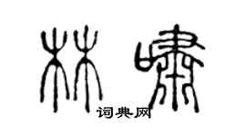 陈声远林啸篆书个性签名怎么写