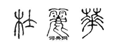 陈声远杜丽华篆书个性签名怎么写