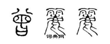 陈声远曾丽丽篆书个性签名怎么写