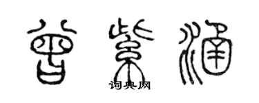 陈声远曾紫涵篆书个性签名怎么写