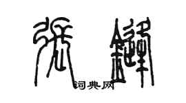 陈墨张锋篆书个性签名怎么写