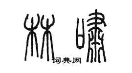 陈墨林啸篆书个性签名怎么写