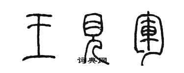 陈墨王见军篆书个性签名怎么写