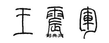 陈墨王震军篆书个性签名怎么写
