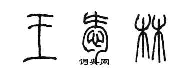 陈墨王爱林篆书个性签名怎么写