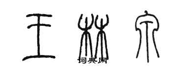 陈墨王林泉篆书个性签名怎么写
