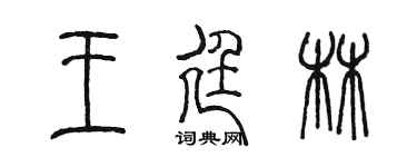 陈墨王廷林篆书个性签名怎么写